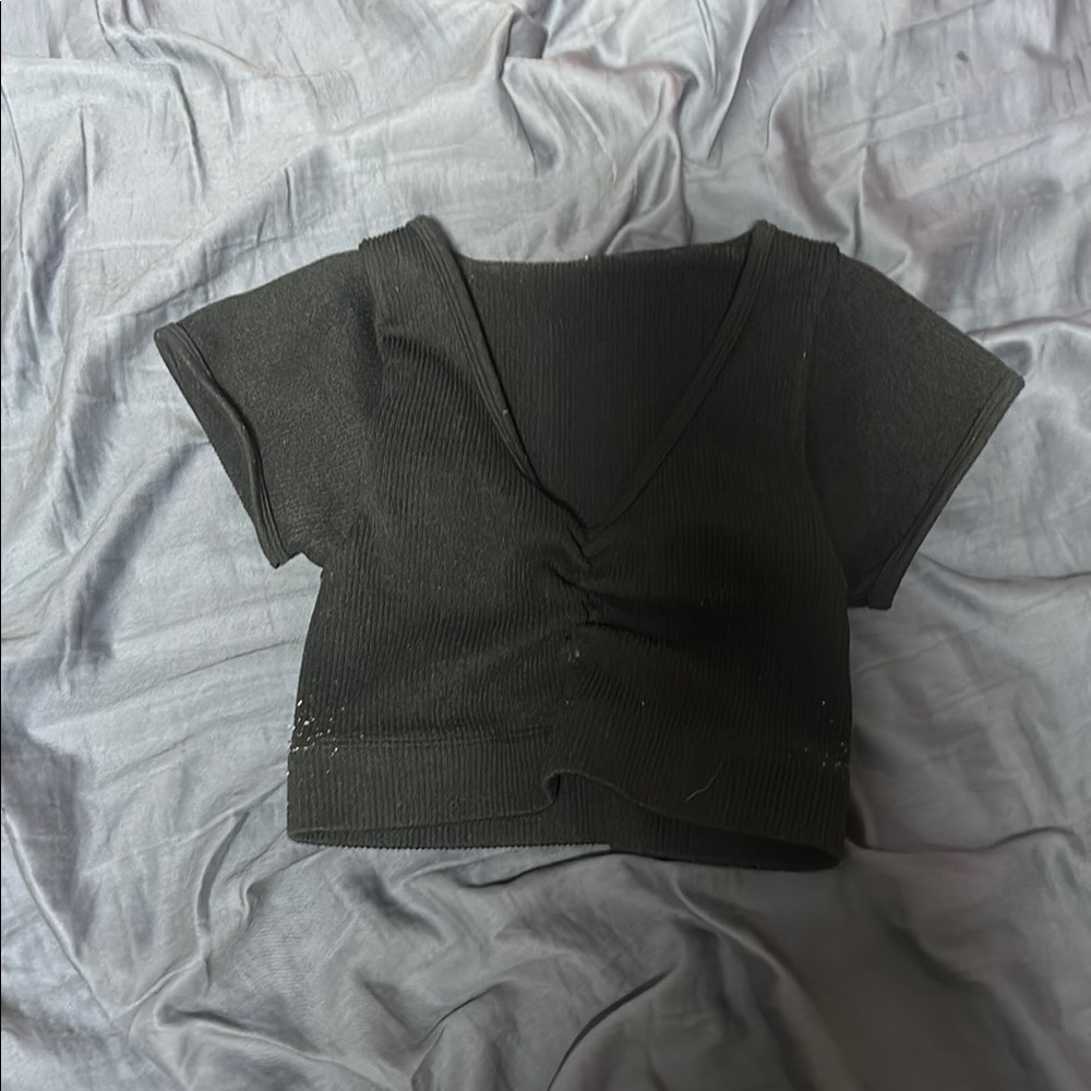 Gilly Hicks Black Crop Top Short Sleeve
